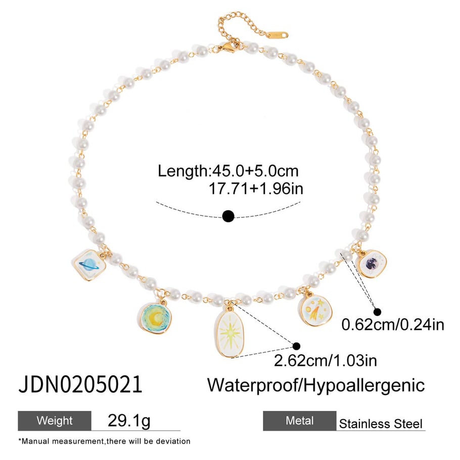 1 Piece Romantic Personality Star Stainless Steel Gold Color Women's Pendant Necklaces Picture2