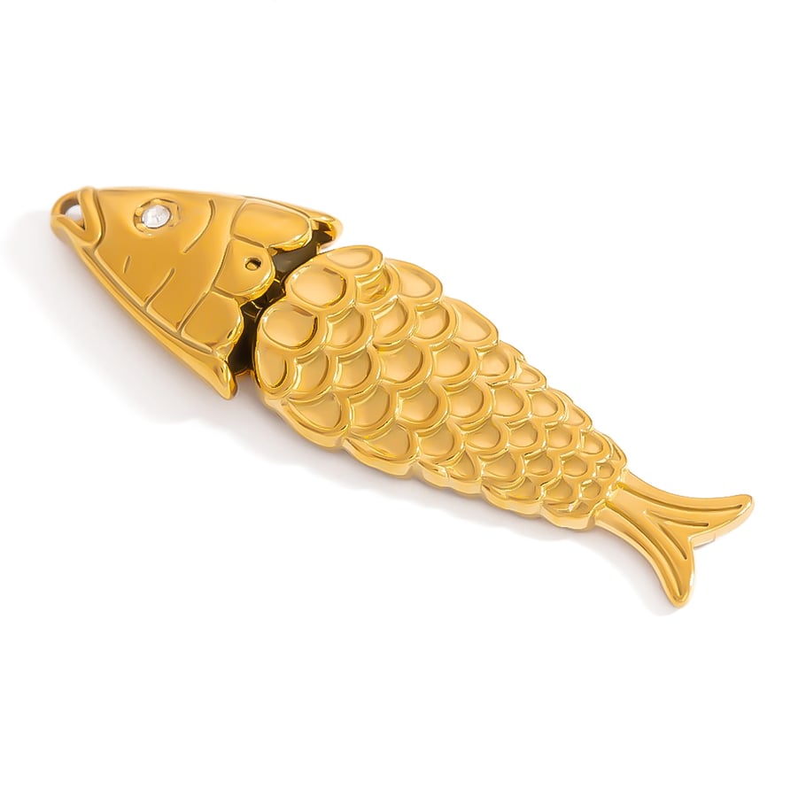 1 Piece Stainless Steel Gold Color DIY Pendant 