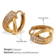 EH1153WEG Pendientes pequeños de diamantes blancos Imagen8