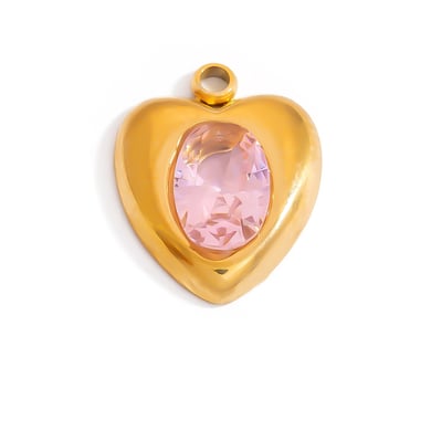 Pendentif DIY en acier inoxydable couleur or 1 pièce h5 