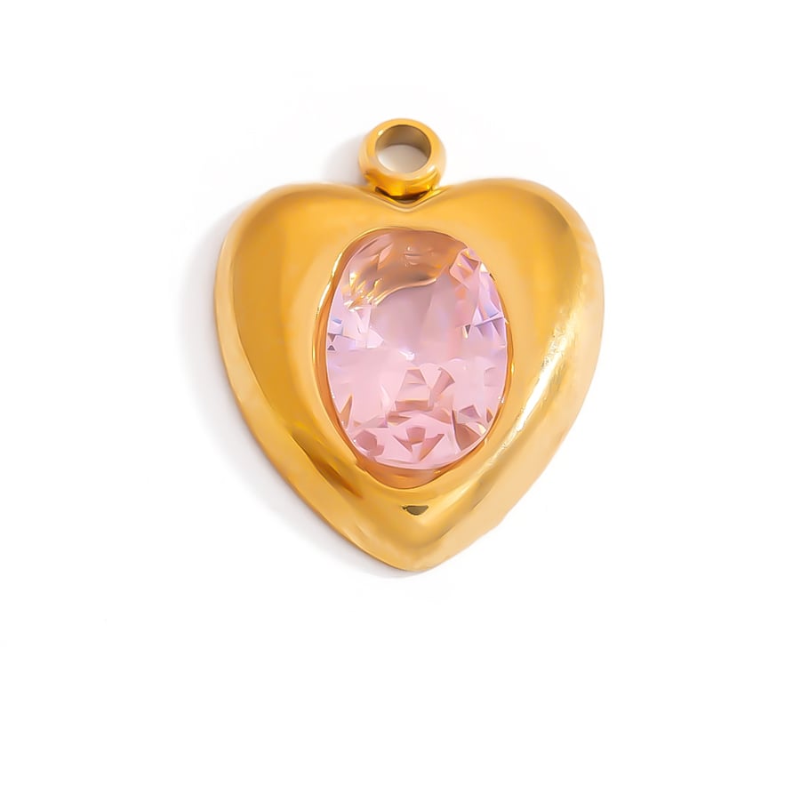 Pendentif DIY en acier inoxydable couleur or 1 pièce 