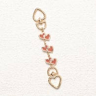 Kleines Doppelherz braun (ca. 15,5cm)/【Taschenverlängerungskette】 Bild28