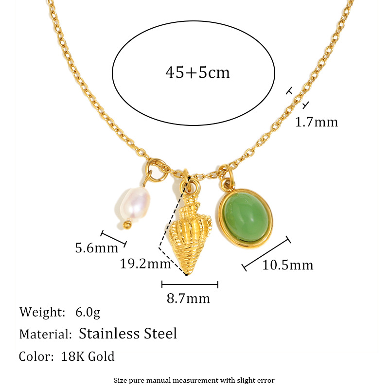 Versatile Conch Stainless Steel Women's Pendant Necklace Picture4