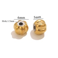 Gouden pompoenkralen - 6 mm Afbeelding4