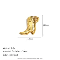 Pendentif botte de cowboy - Or Image12