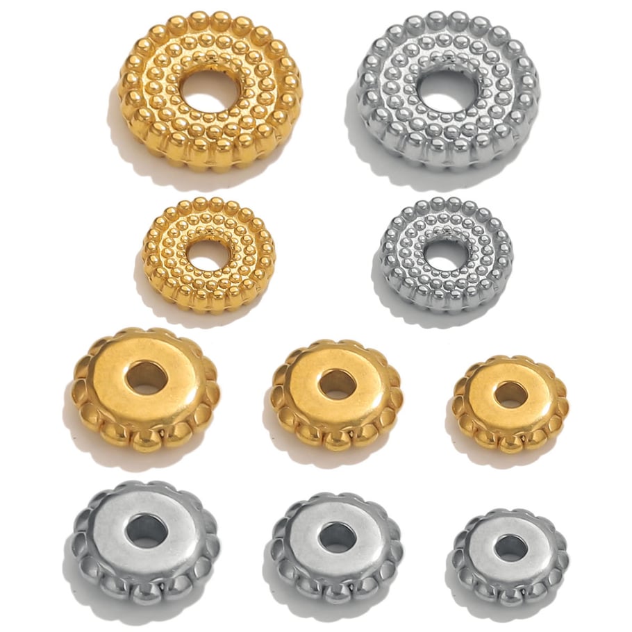 1 stuk Dagelijkse Spacer Beads Roestvrijstalen Sieradenbedels Afbeelding4