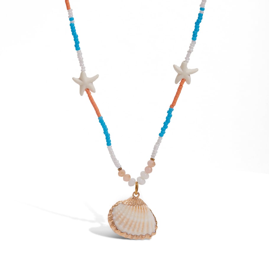 1 Piece Vacation Shell Stainless Steel Women's Pendant Necklaces 
