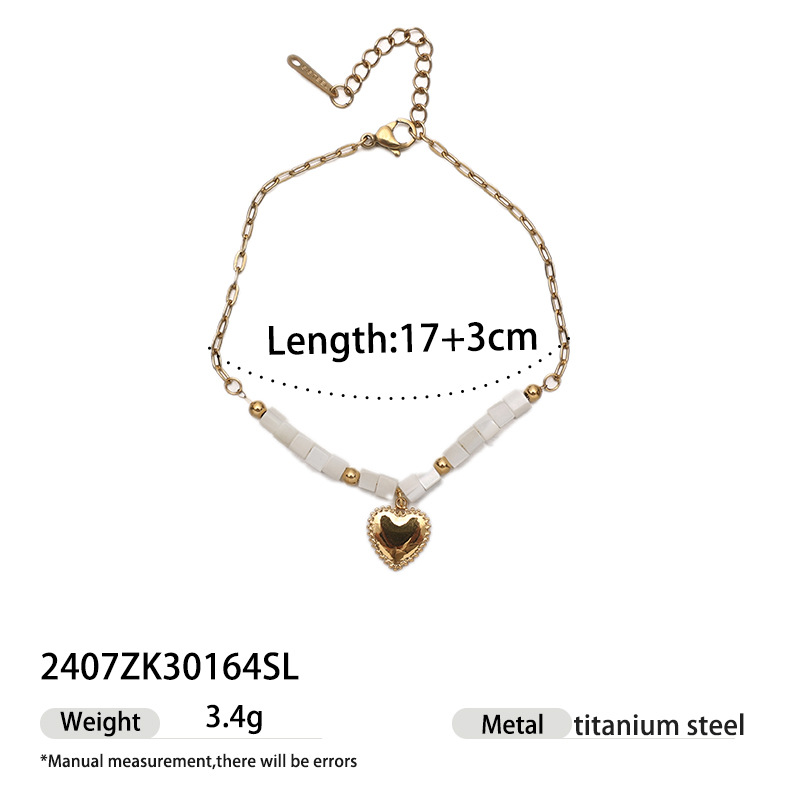 1 stuk retro roestvrijstalen goudkleurige bedelarmbanden 