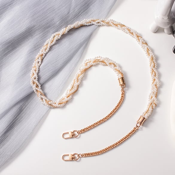 1 Piece Elegant Series Beads Aluminum Extension Chain Phone Strap 2