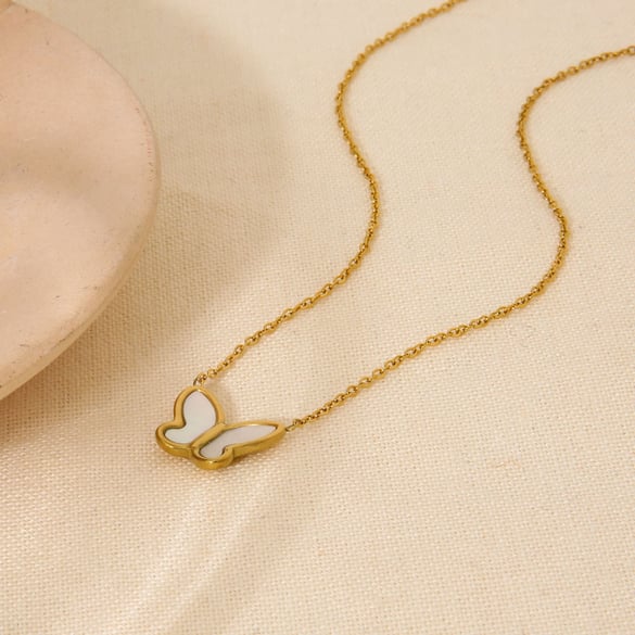 Romantic Series Sweet Bow Knot Stainless Steel  Women's Pendant Necklaces 2