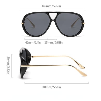 1 Paar einfache Serie lässige einfarbige Damen-Sonnenbrille h5 Bild6