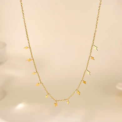 1 Stück glänzende Form Edelstahl Gold Farbe Damen Anhänger Halsketten h5 Bild5