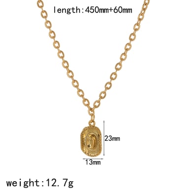 1 Piece Boot Stainless Steel Gold Color Pendant Necklace h5 