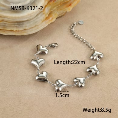 1 Pair Romantic Series Vacation Turtle Stainless Steel   Gold Color  Women's Chain Bracelets h5 