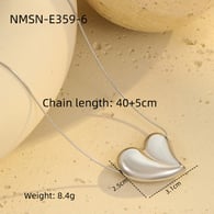 NMSN-E359-6 Çelik renkli eksantrik kolye Resim8
