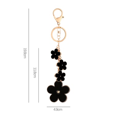 Porte-clés en alliage en forme de fleur, 1 pièce h5 Image2