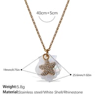 XL535-PJ582WES White Shell Necklace Picture5
