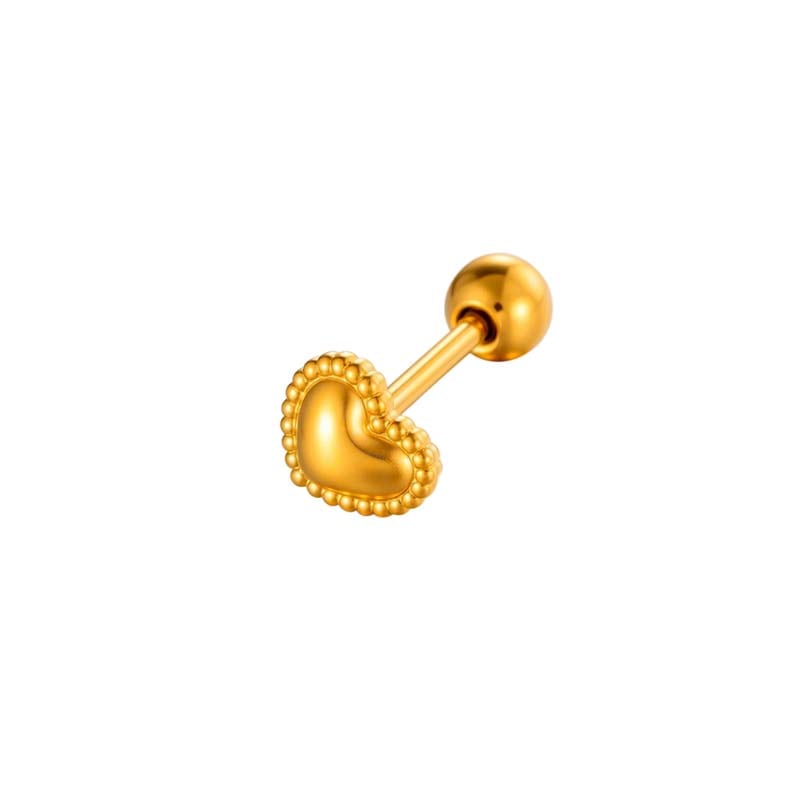 1 Stück Edelstahl Goldfarben Piercings Ohrring 