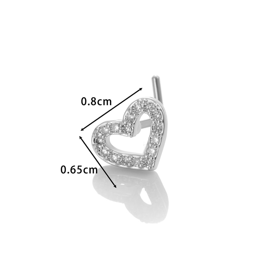 1 Piece Copper Gold Color Zircon  Nose Stud Picture2