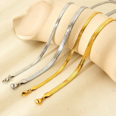 Simple Series Daily Chain Stainless Steel  Unisex Basic Necklaces h5 Picture2