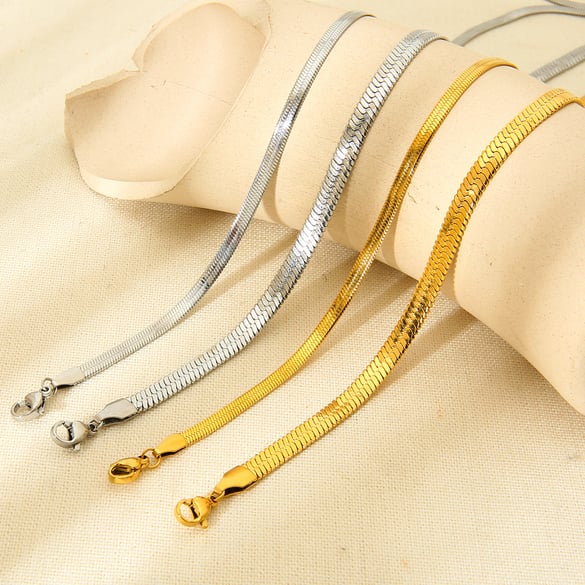 Simple Series Daily Chain Stainless Steel  Unisex Basic Necklaces 2