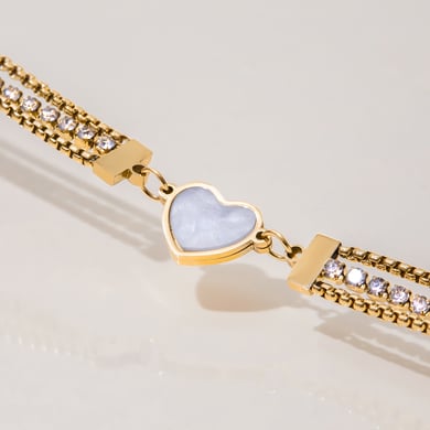 1 Piece Gorgeous Series Elegant Heart Stainless Steel Gold Color Women's Pendant Necklaces h5 Picture7