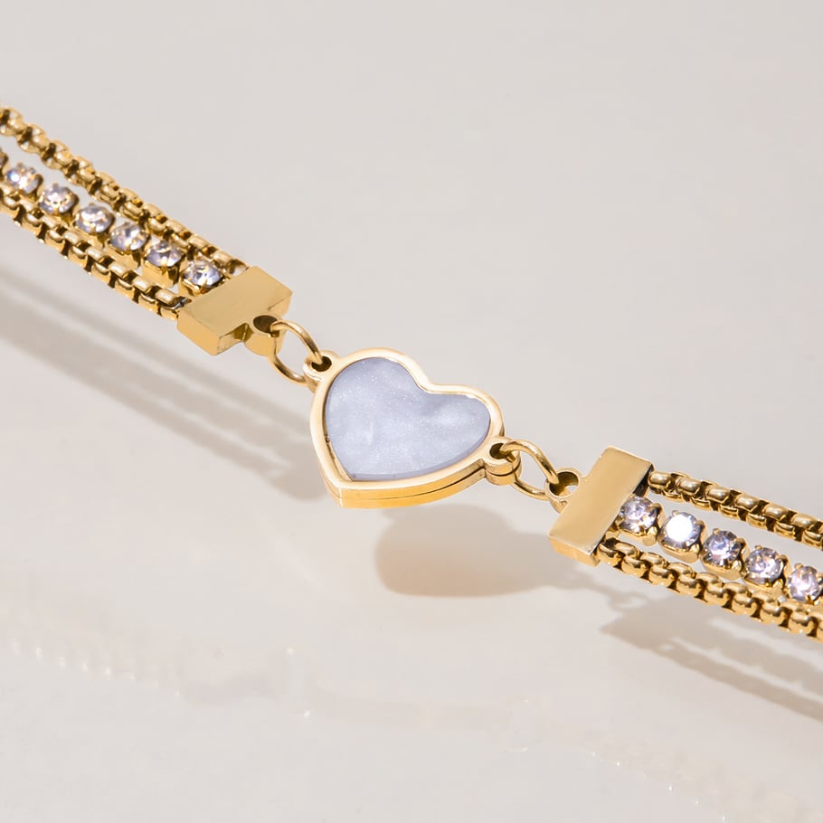 1 Piece Gorgeous Series Elegant Heart Stainless Steel Gold Color Women's Pendant Necklaces h5Picture7