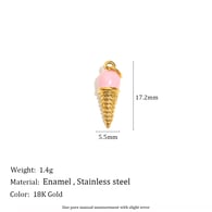 Ciondolo gelato che gocciola olio - oro Immagine13
