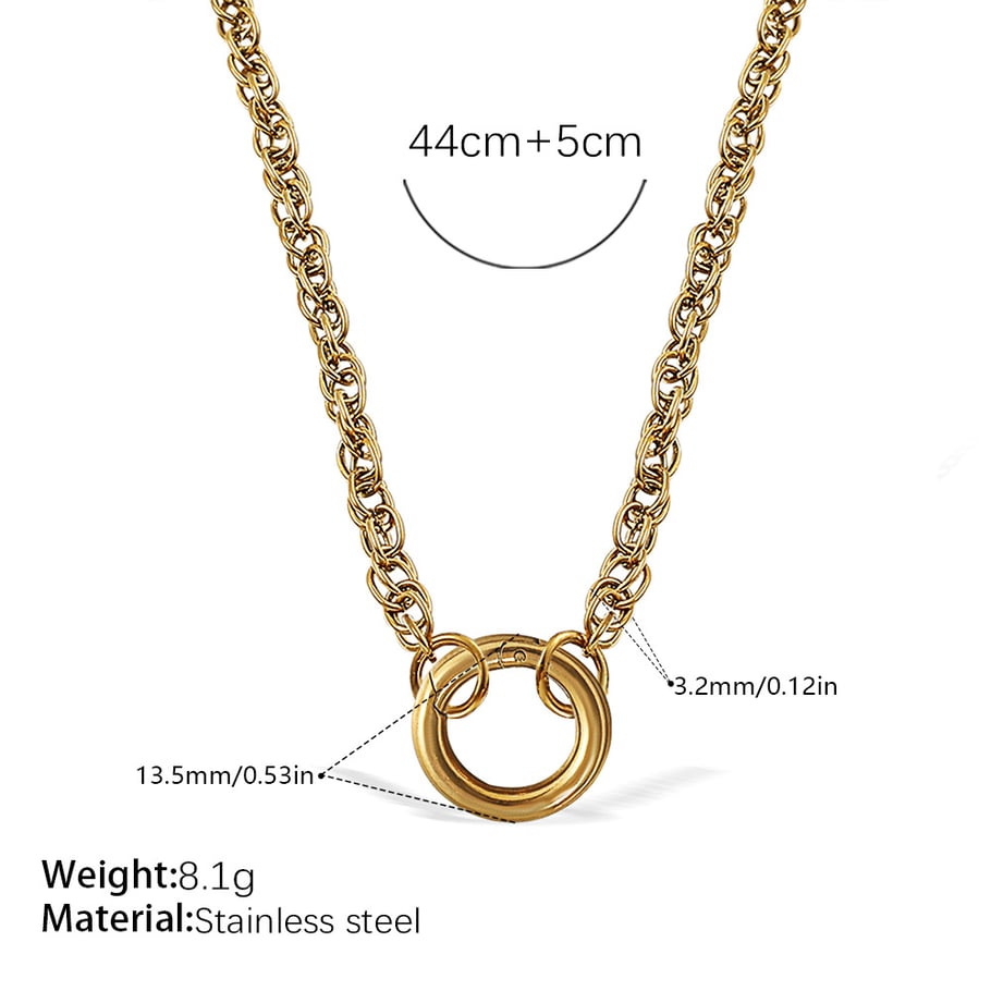 1 Stück einfaches Edelstahl-Charm-Armband in Goldfarbe zum Selbermachen 