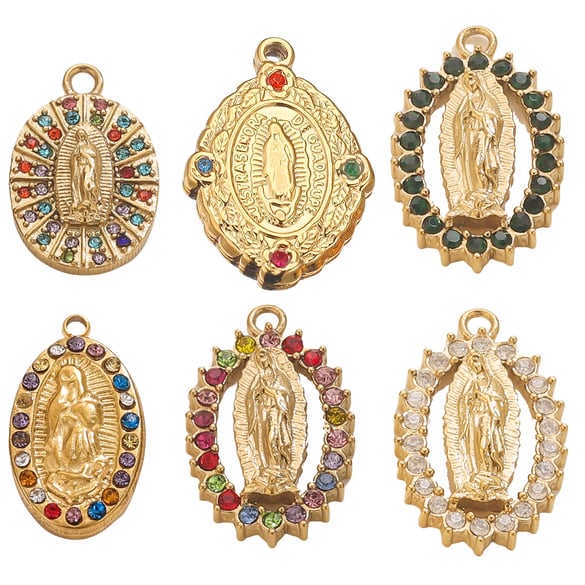 1 Piece DIY Madonna Stainless Steel Gold Color Women's Pendants