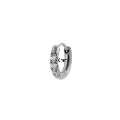 1 pezzo di orecchini in acciaio inossidabile con zirconi color oro h5 Immagine2