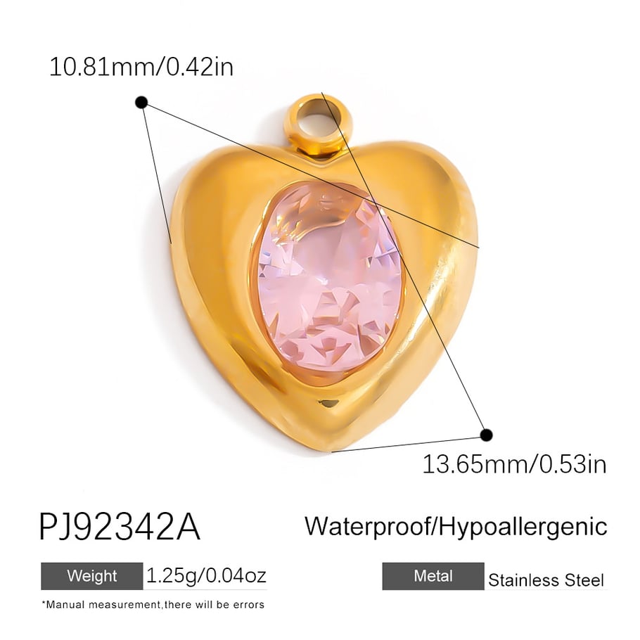 Pendentif DIY en acier inoxydable couleur or 1 pièce Image2