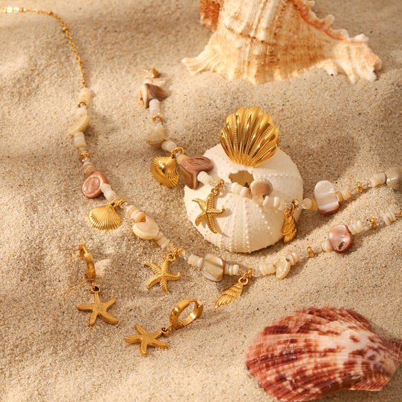 Vacation Turtle Stainless Steel  Gold Color  Women's Pendant Necklaces 2