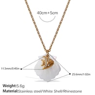 XL535-PJ584WES white shell necklace Picture3