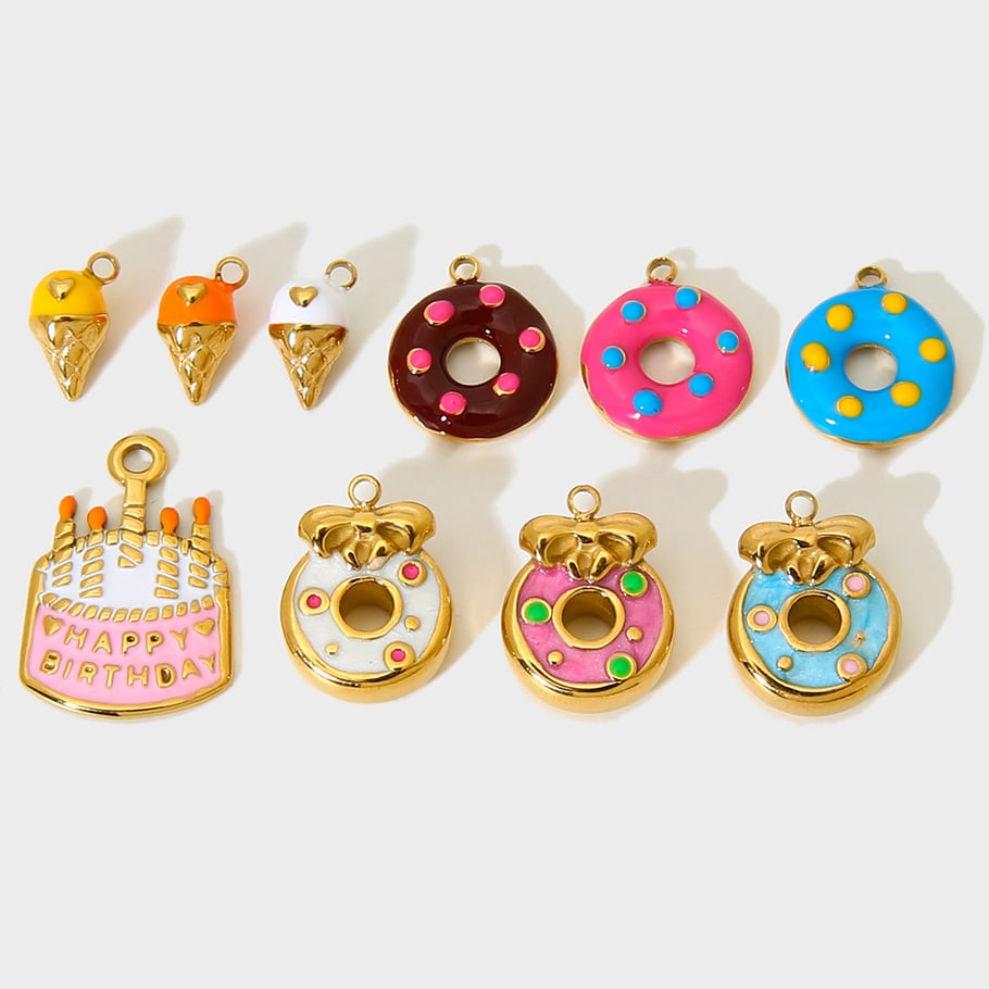 Sweet Geometric Stainless Steel Gold Color Pendants h5Picture4