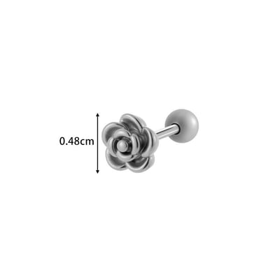 1 Piece Simple Stainless Steel Gold Color Zircon Piercings Earring h5 Picture2