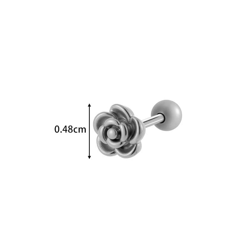 1 Piece Simple Stainless Steel Gold Color Zircon Piercings Earring Picture2