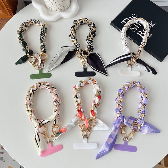 1 Piece Stylish Series Scarves Gold Color Aluminum Phone Strap