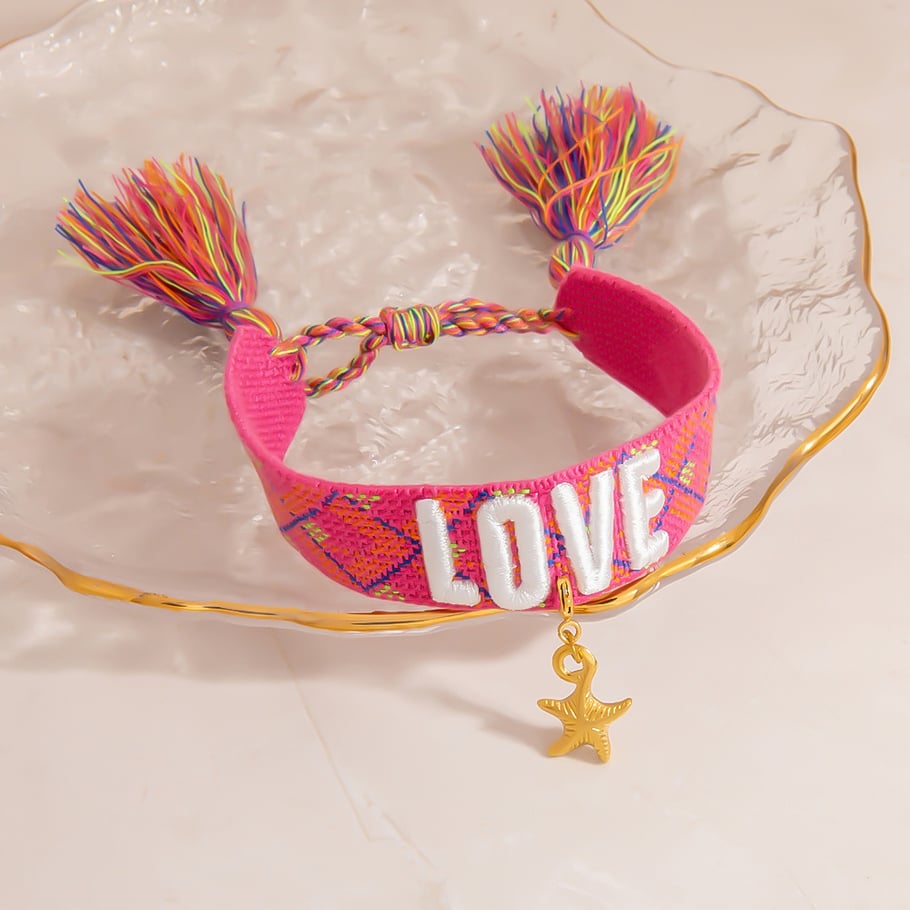 1 Piece Fabric Charm Bracelet Picture4