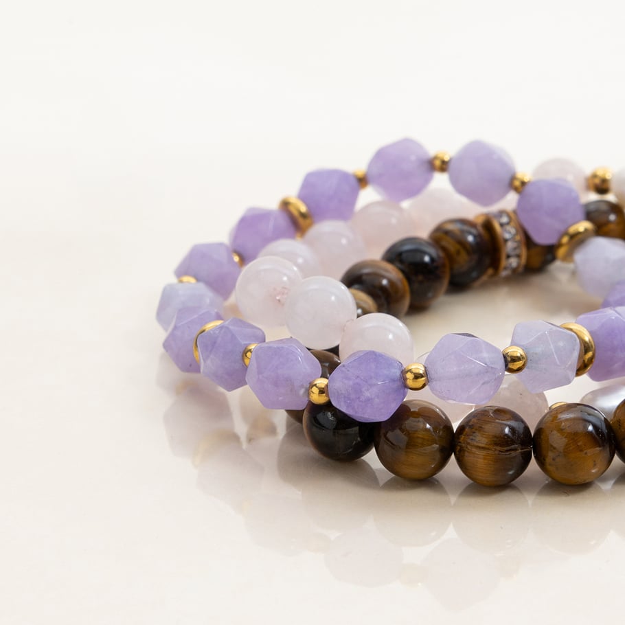 1 bracelet de perles colorées en pierres naturelles pour femme Image7