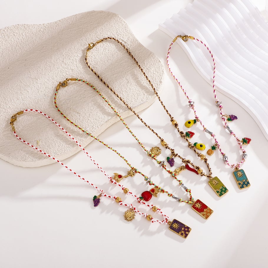 1 Piece Luxurious Series Tarot Stainless Steel Gold Color Women's Pendant Necklaces Picture3