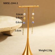 NMSE-J344-3 Pendientes de perla con forma de estrella de mar Imagen7
