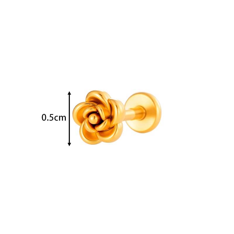 1 Stück Edelstahl Goldfarben Piercings Ohrring Bild2