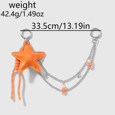 1 Stück Leder-Taschenanhänger in Form eines fünfzackigen Sterns h5 Bild2