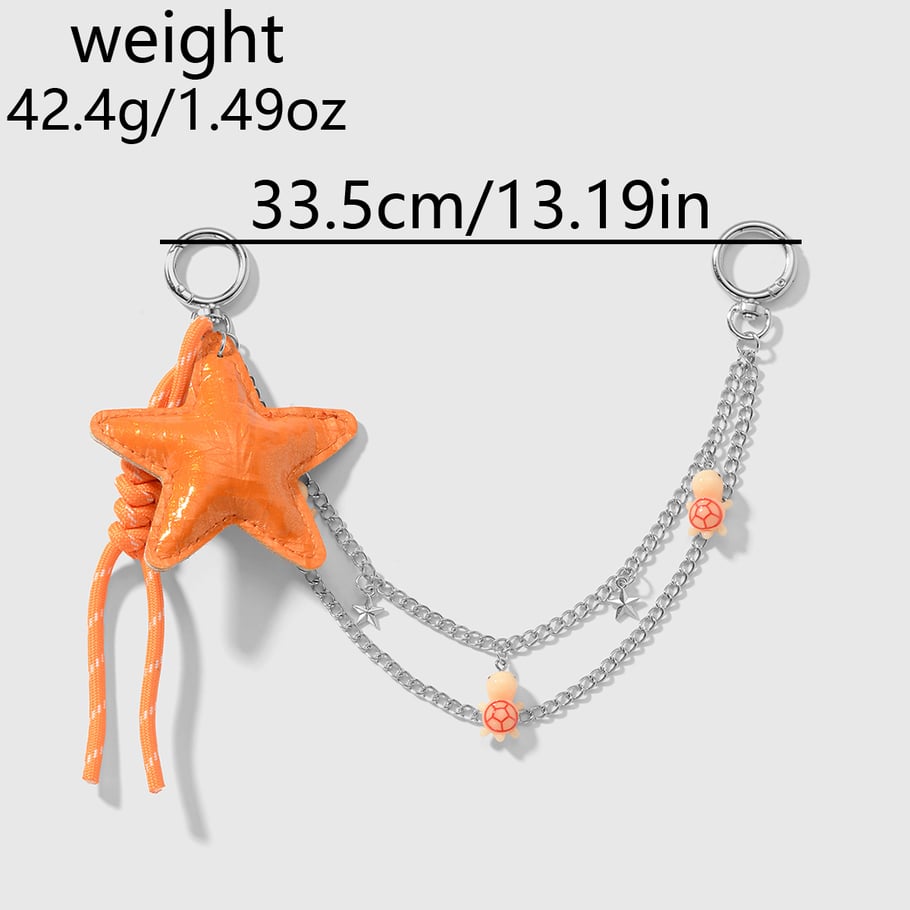 1 Stück Leder-Taschenanhänger in Form eines fünfzackigen Sterns Bild2