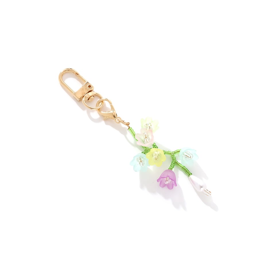1 Piece Flower Alloy Keychain Picture3