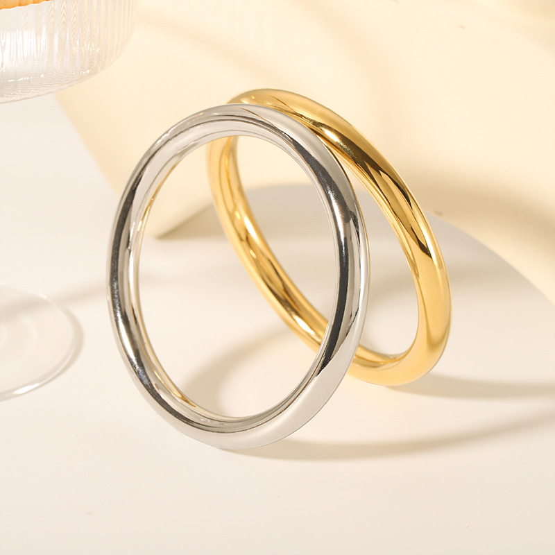 1 Piece Stainless Steel Gold Color Bangle Picture3