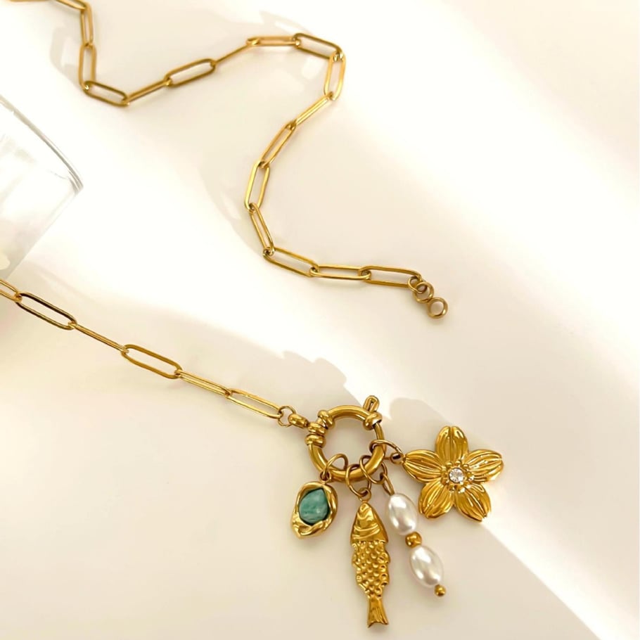 1 Piece Stainless Steel Gold Color Pendant Necklace Picture5