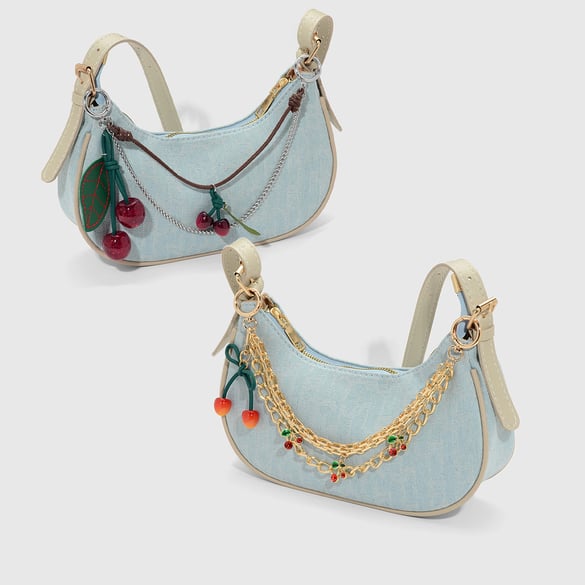 1 breloque de sac en forme de cerise douce 2