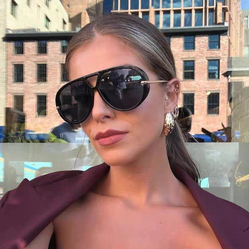 1 Paar einfache Serie lässige einfarbige Damen-Sonnenbrille Bild3